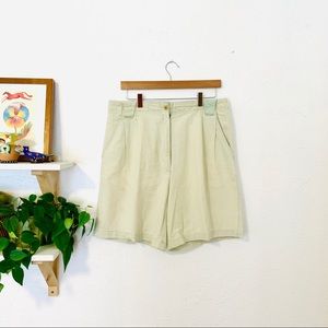 Vintage Pleated High Rise Shorts